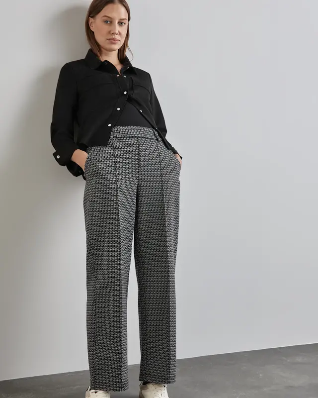 Street One Jacquard Hose - Black