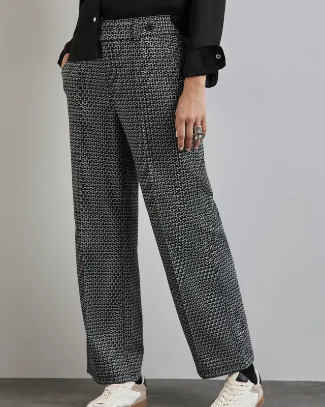 Street One Jacquard Hose - Black