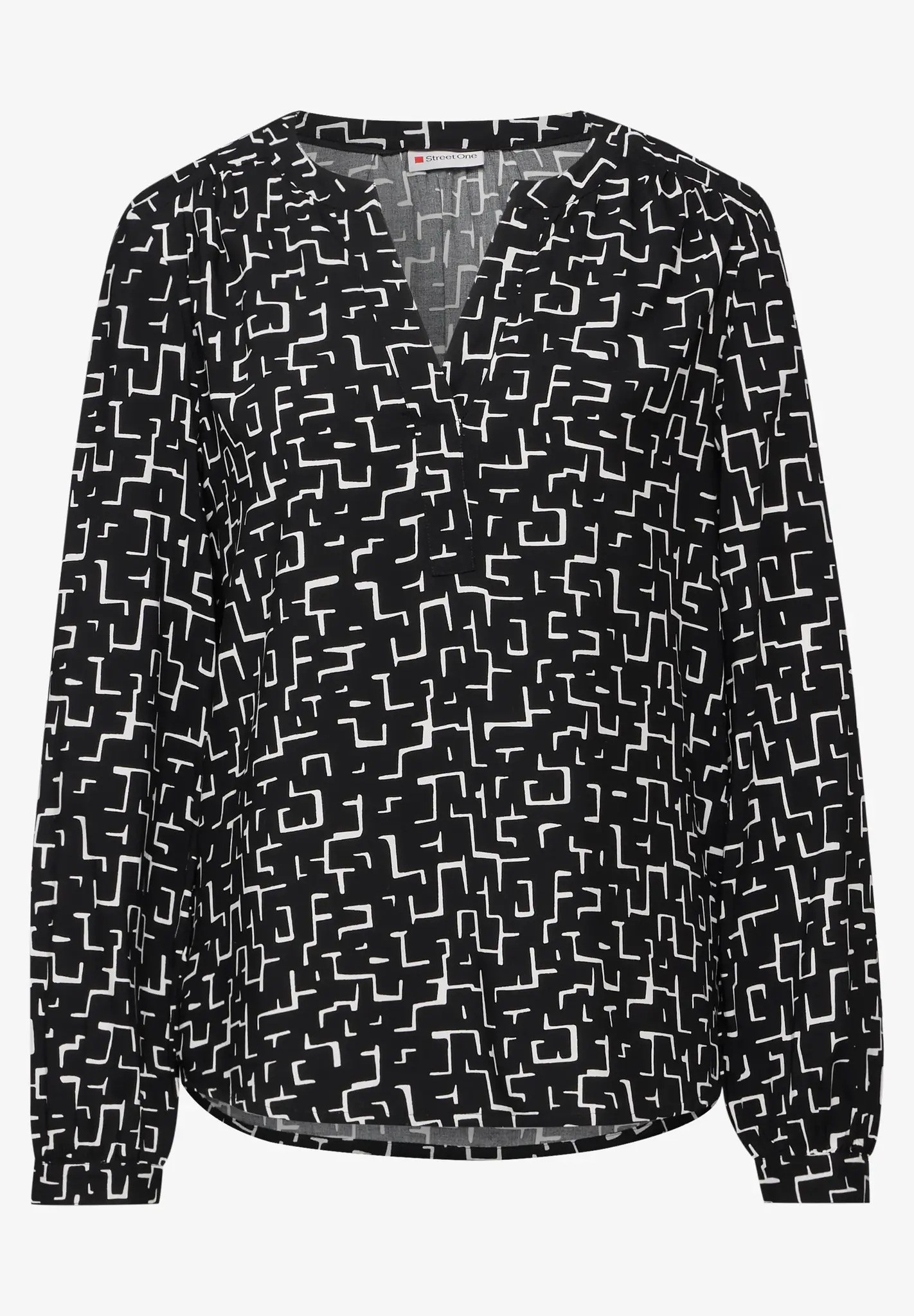 Street One Print Blouse - Black