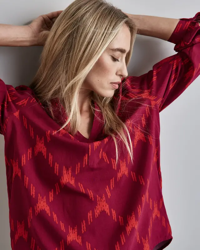 Street One Bedruckte Tunika - Beet Red