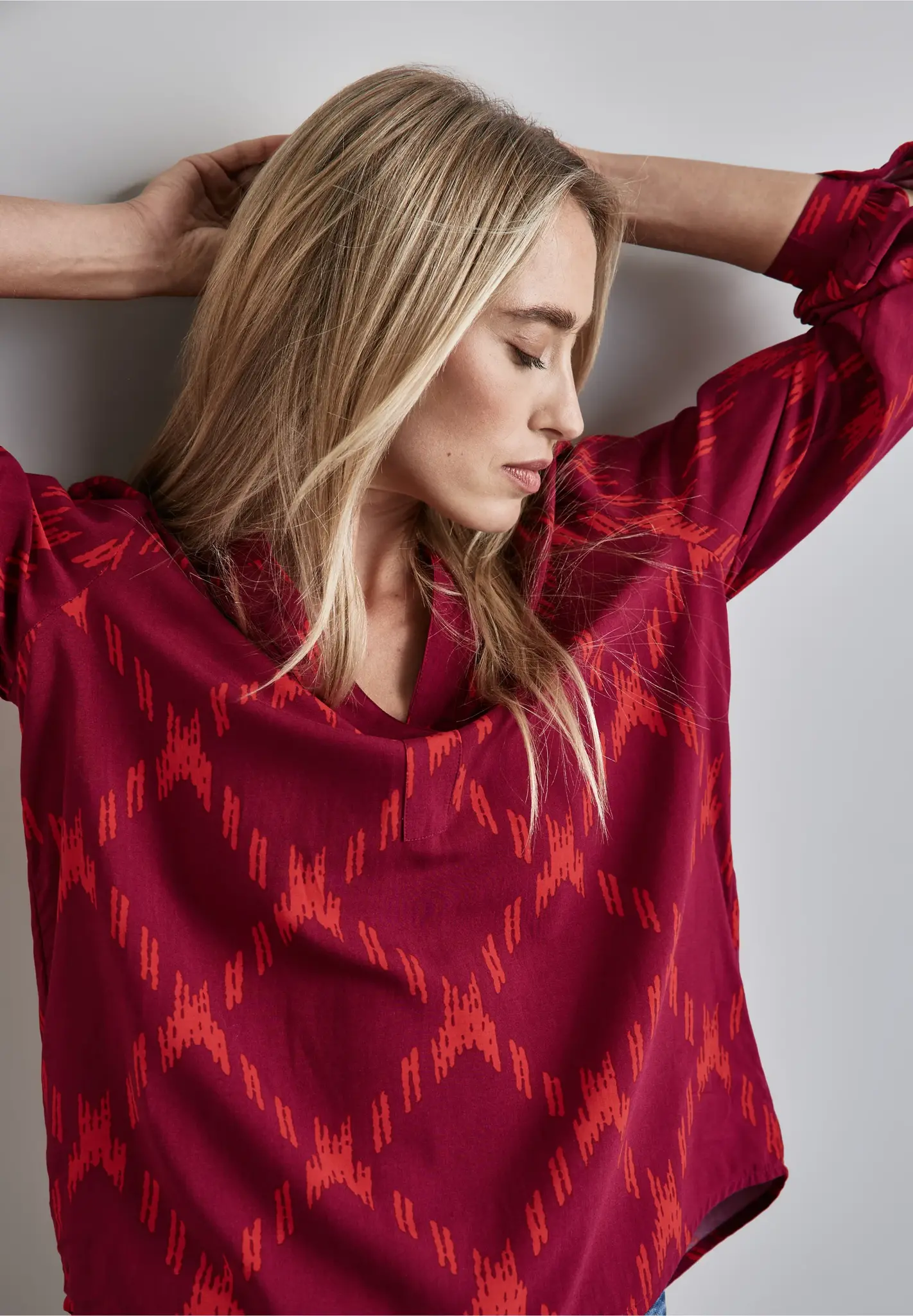 Street One Tuniek met Print - Beet Red