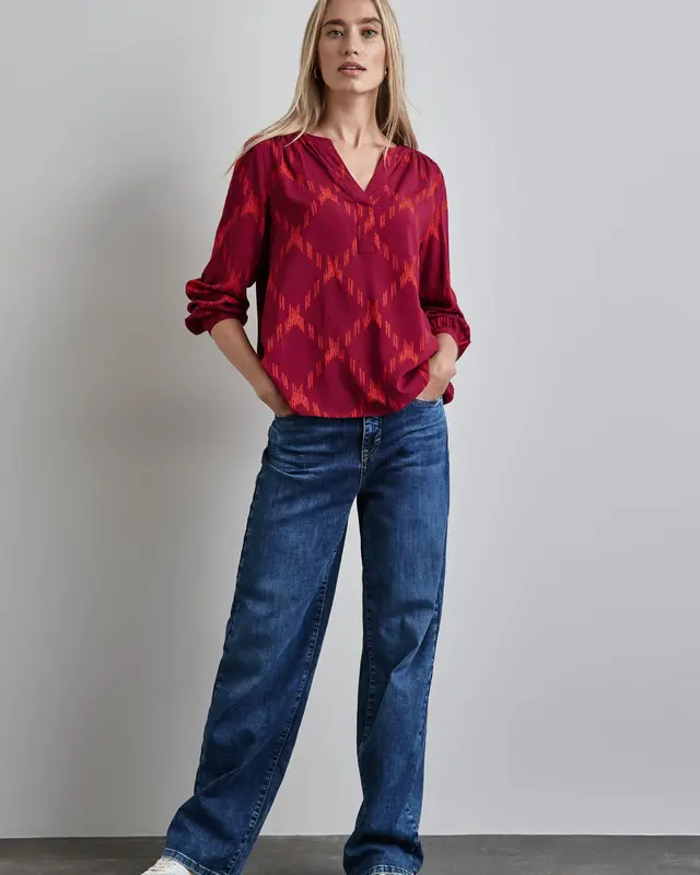 Street One Bedruckte Tunika - Beet Red