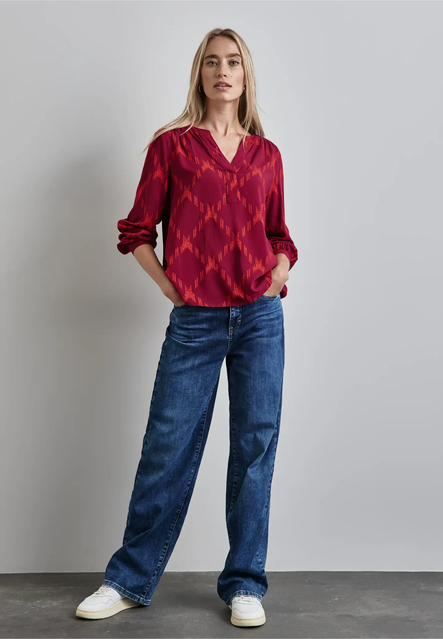 Street One Bedruckte Tunika - Beet Red