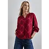 Print Blouse - Beet Red
