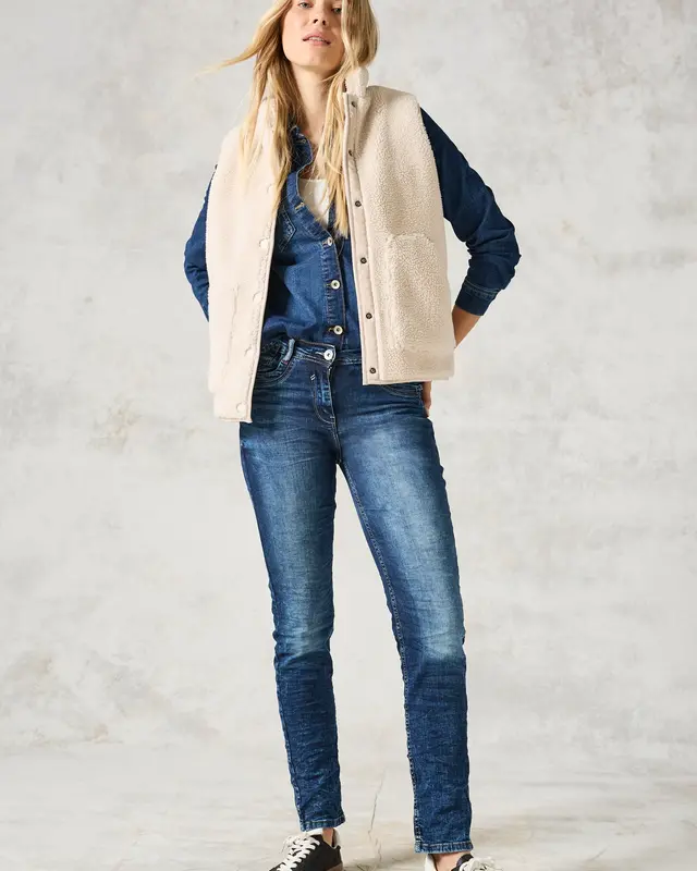 Cecil Jeans in Slim Fit Toronto - Mid Blue Wash