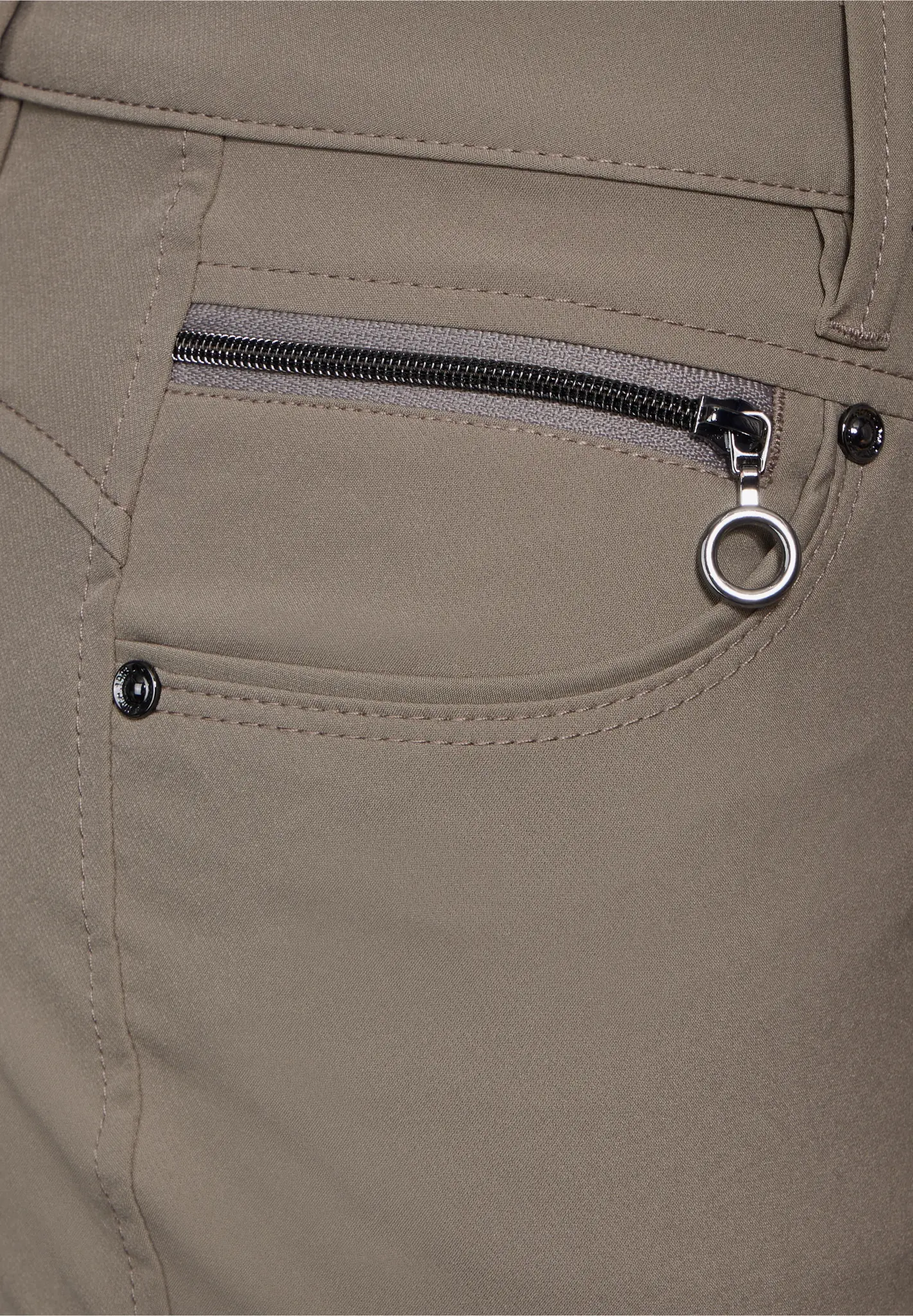 Street One Pants with Zipper-Details York - Ashen Maple Beige