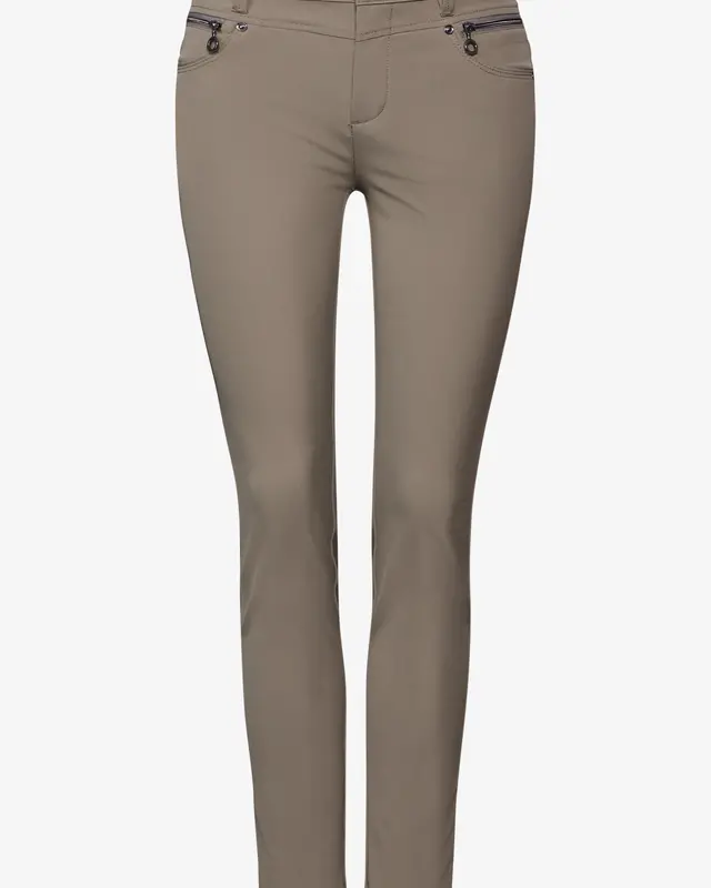 Street One Hose mit Zipper-Details York - Ashen Maple Beige