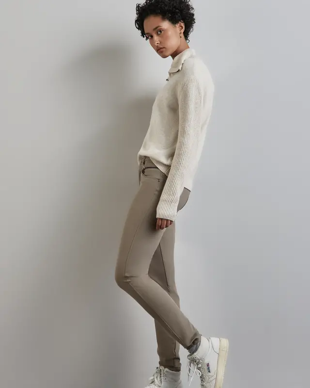 Street One Hose mit Zipper-Details York - Ashen Maple Beige