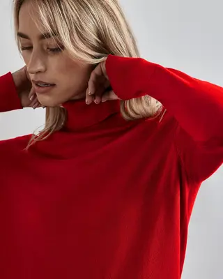 Street One Basic Rollkragen-Pullover - Autumn Red