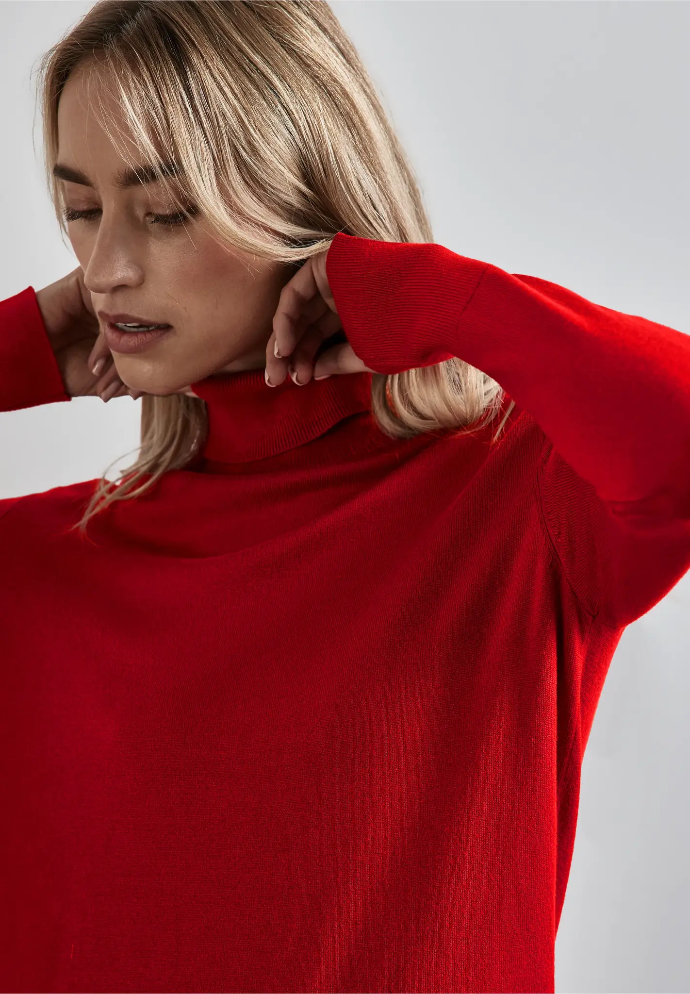 Street One Basic Trui met Rolkraag - Autumn Red