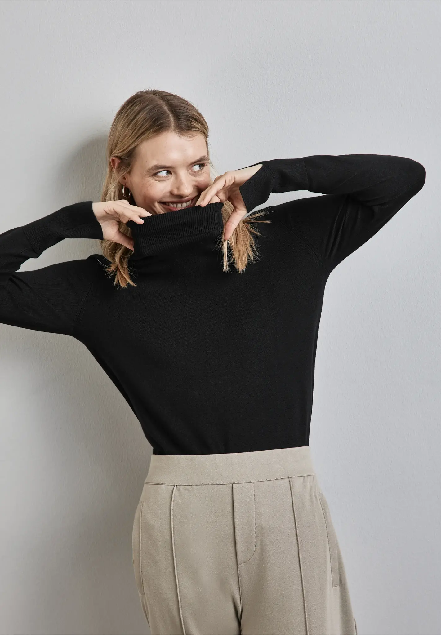 Street One Basic Turtleneck Jumper - Black