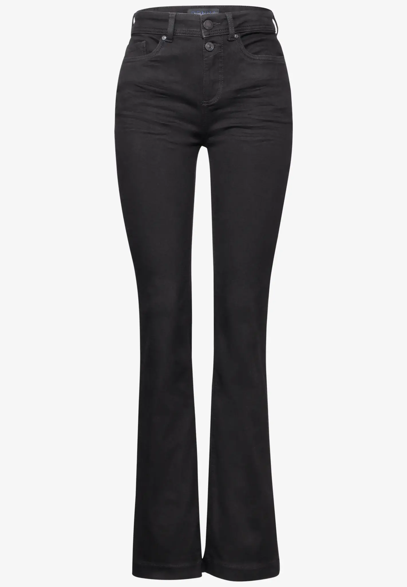 Street One Bootcut Jeans Black Washed Cotton Blues