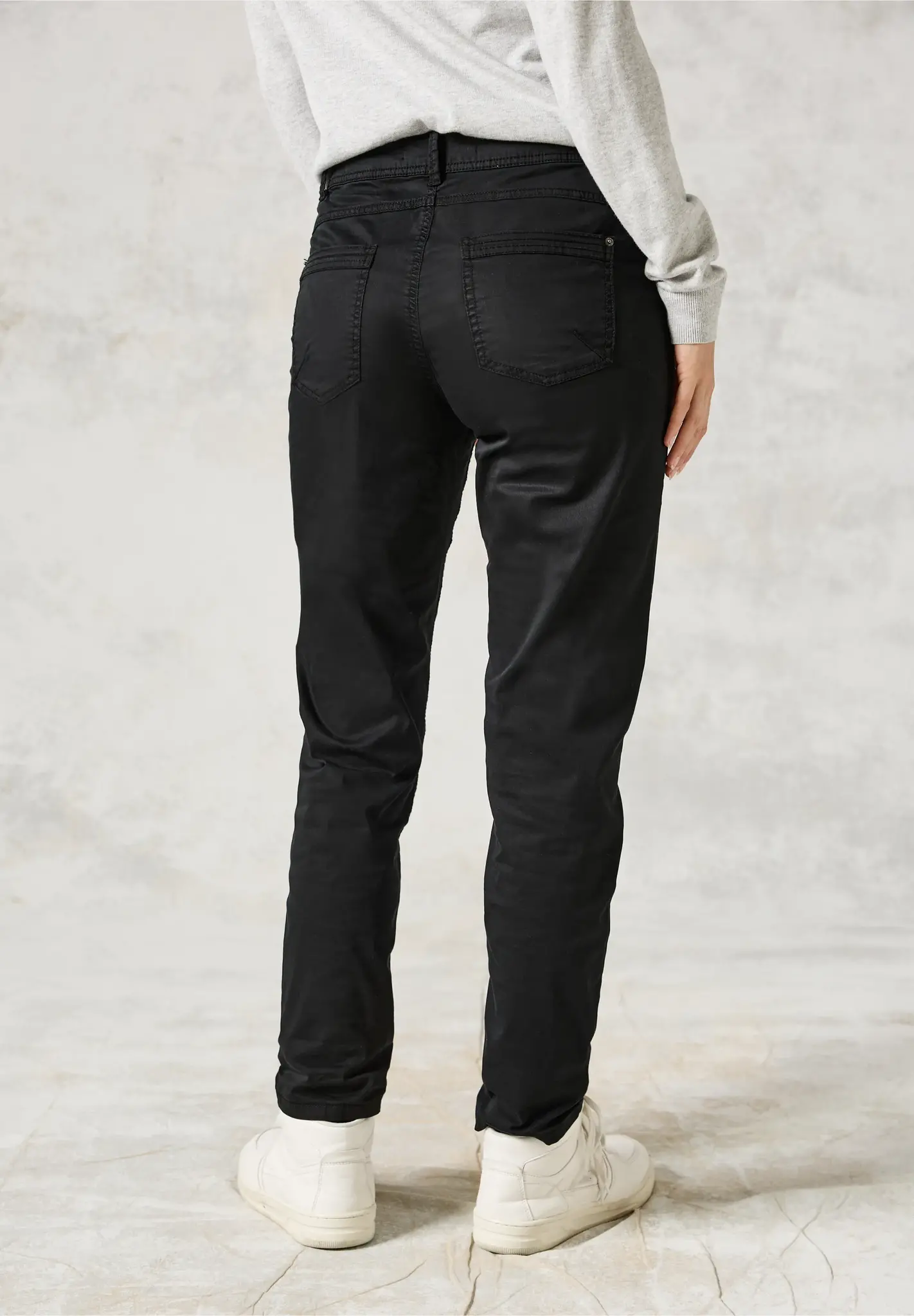 Cecil Casual Pants Scarlett - Deep Charcoal Grey