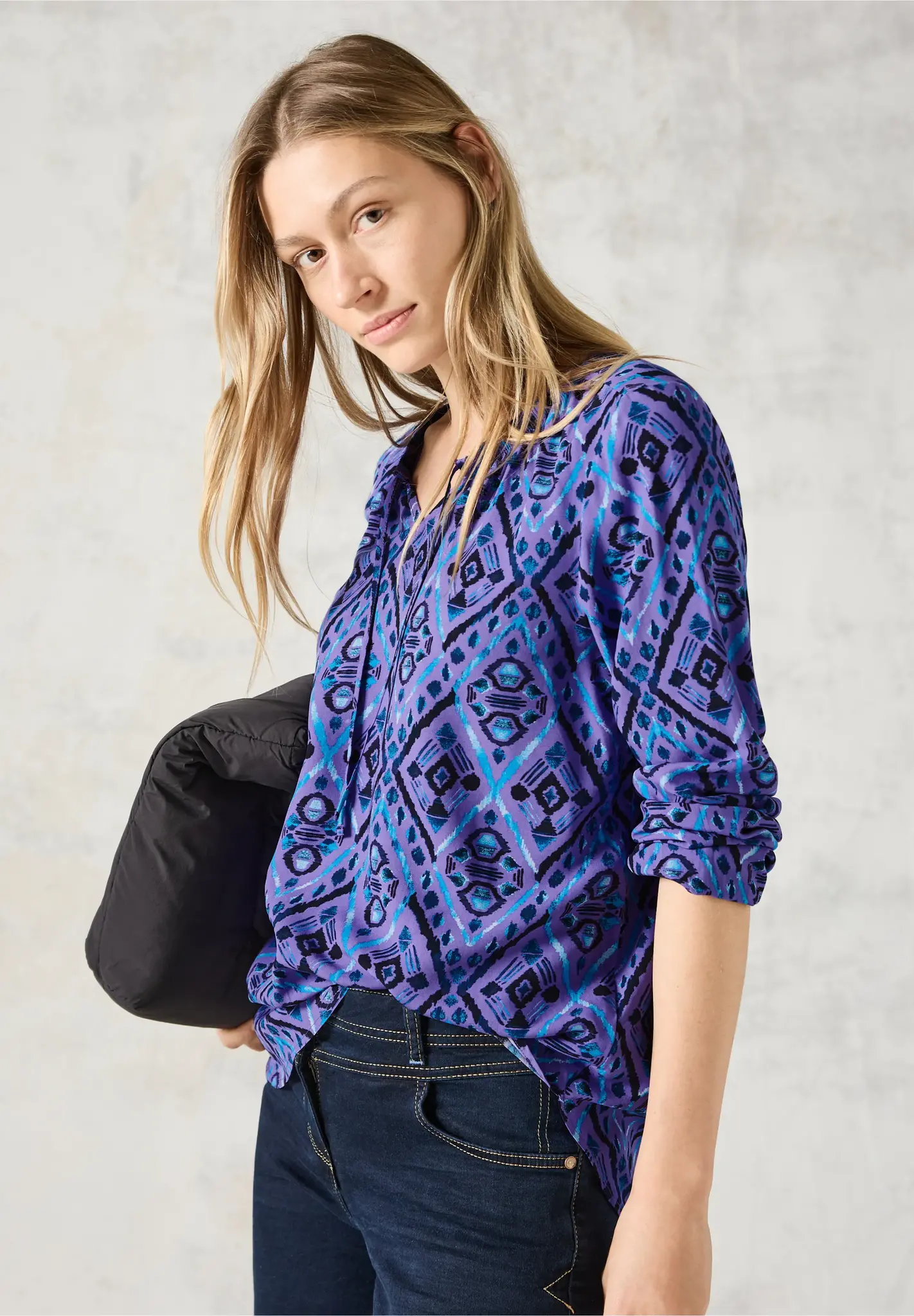 Cecil Print Blouse - Wild Lilac