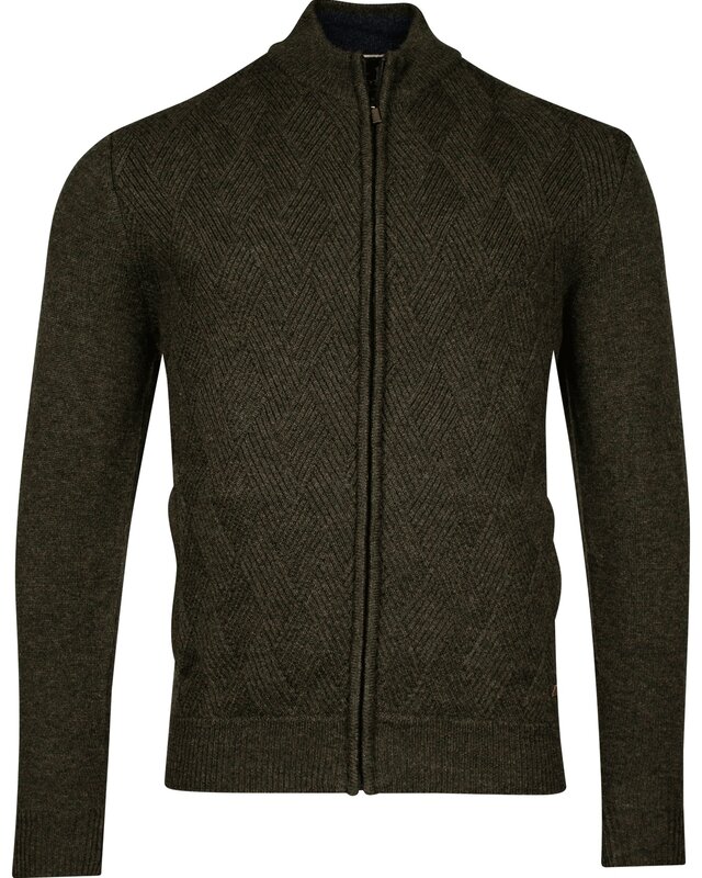 Baileys Cardigan with Wool - Dark Green