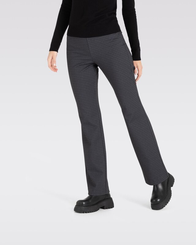 Mac Jeans Flare mit Print - Dark Grey Shale Printed