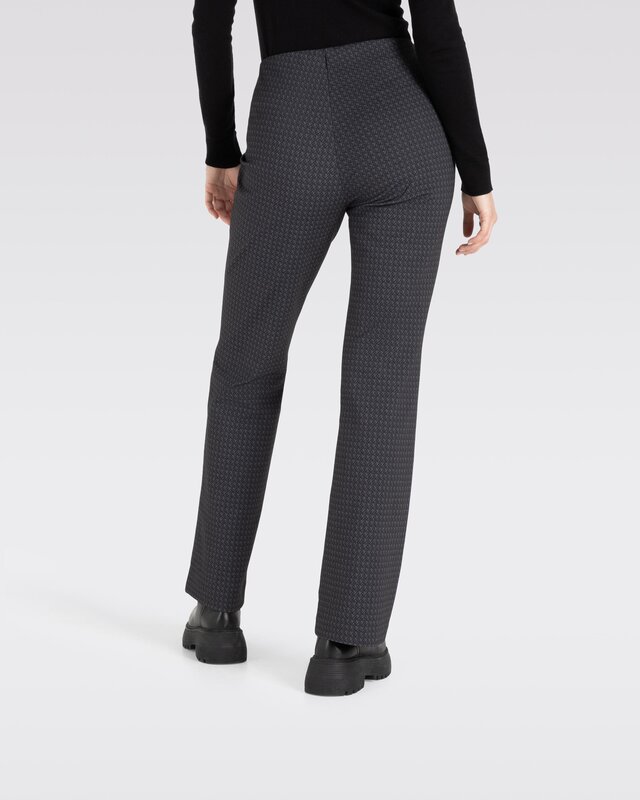 Mac Jeans Flare with Print - Dark Grey Shale Printed