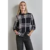 Karierte Bluse mit Rüschen - Black