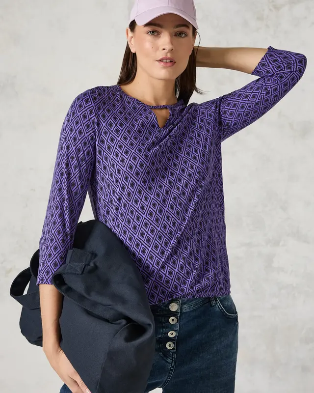 Cecil Shirt with Cut-Out - Wild Lilac