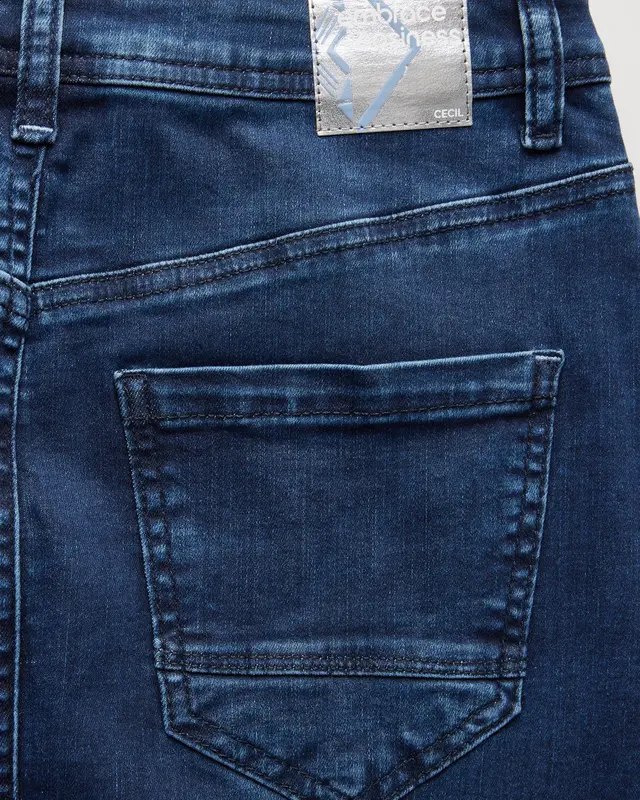 Cecil Denim Skirt - Dark Blue Wash