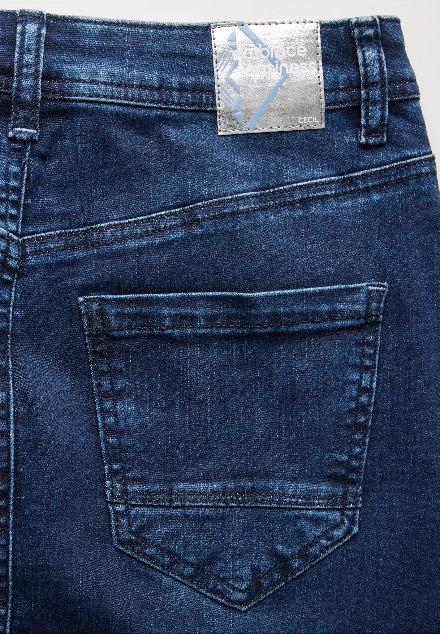 Cecil Denim Skirt - Dark Blue Wash