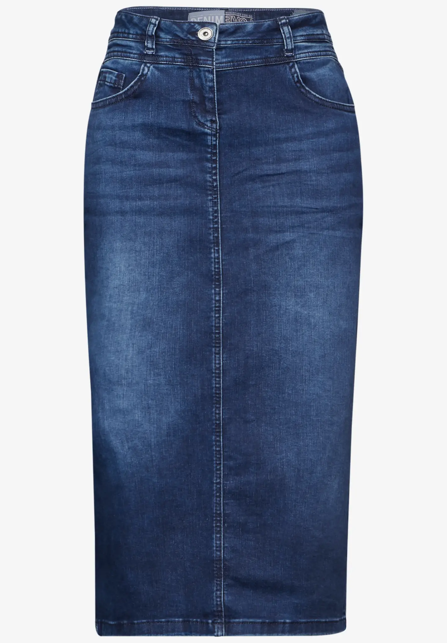 Cecil Denim Skirt - Dark Blue Wash