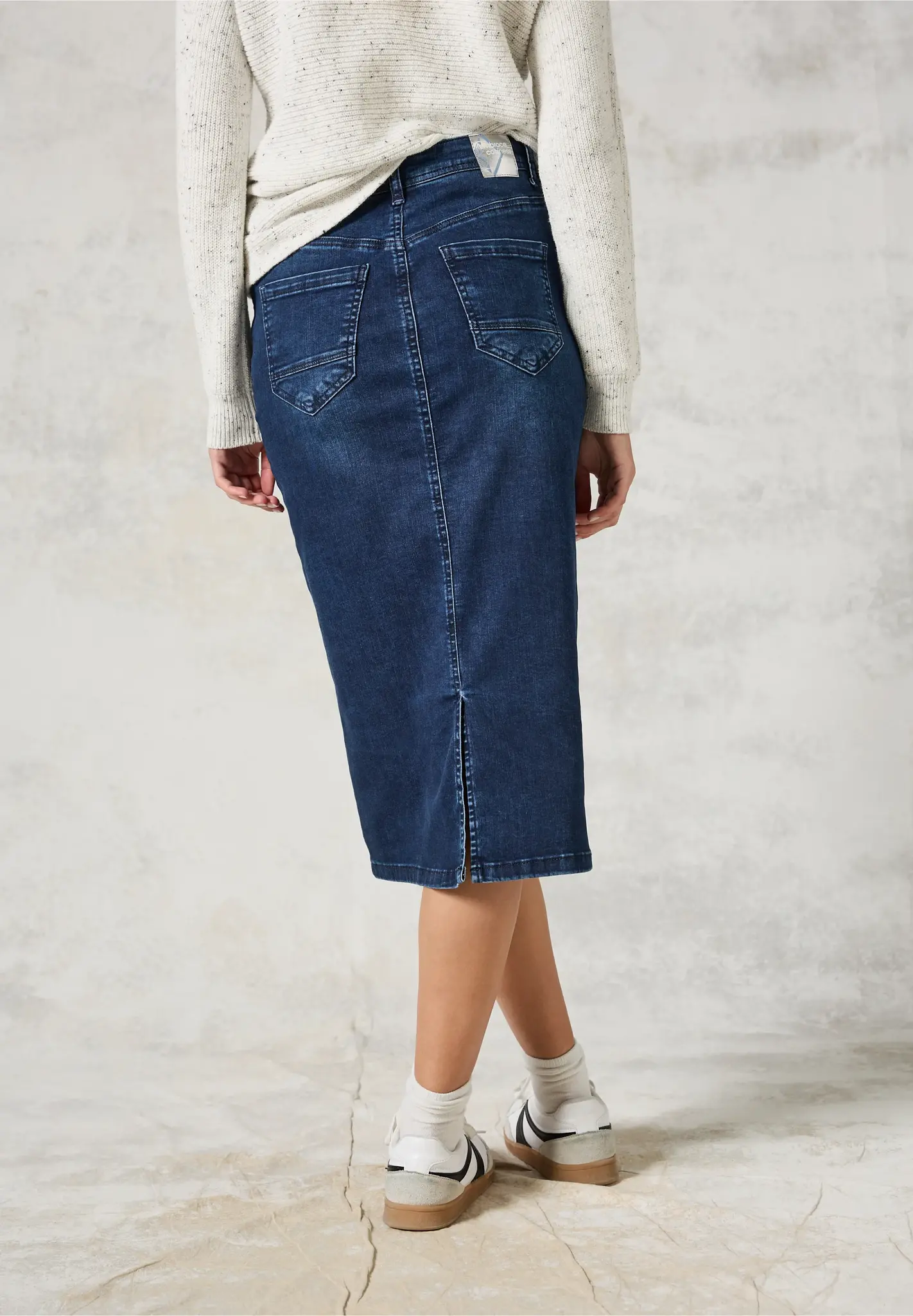 Cecil Denim Skirt - Dark Blue Wash