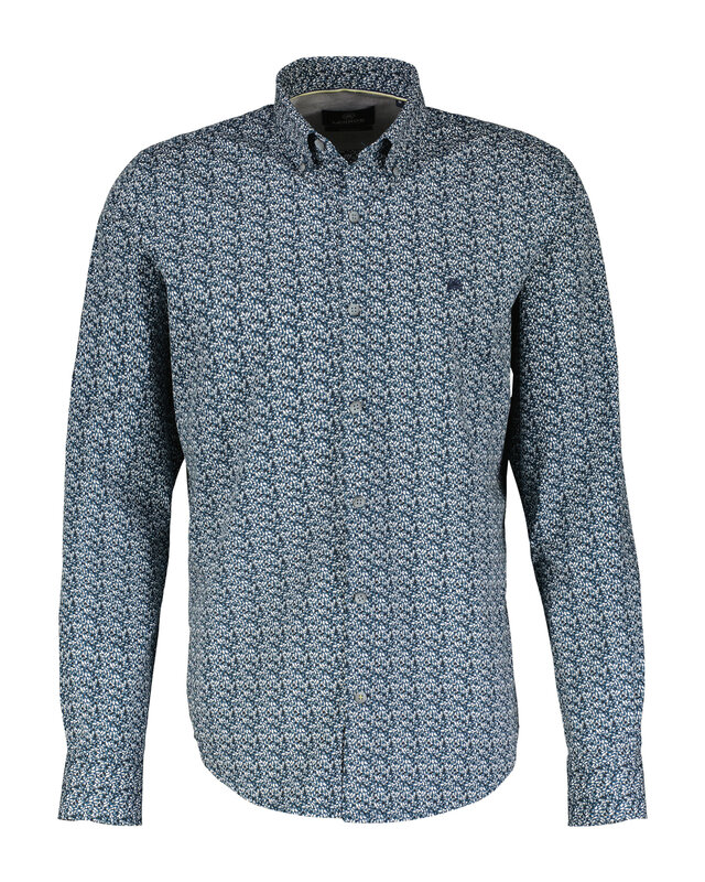 Lerros Print Hemd - Rich Blue