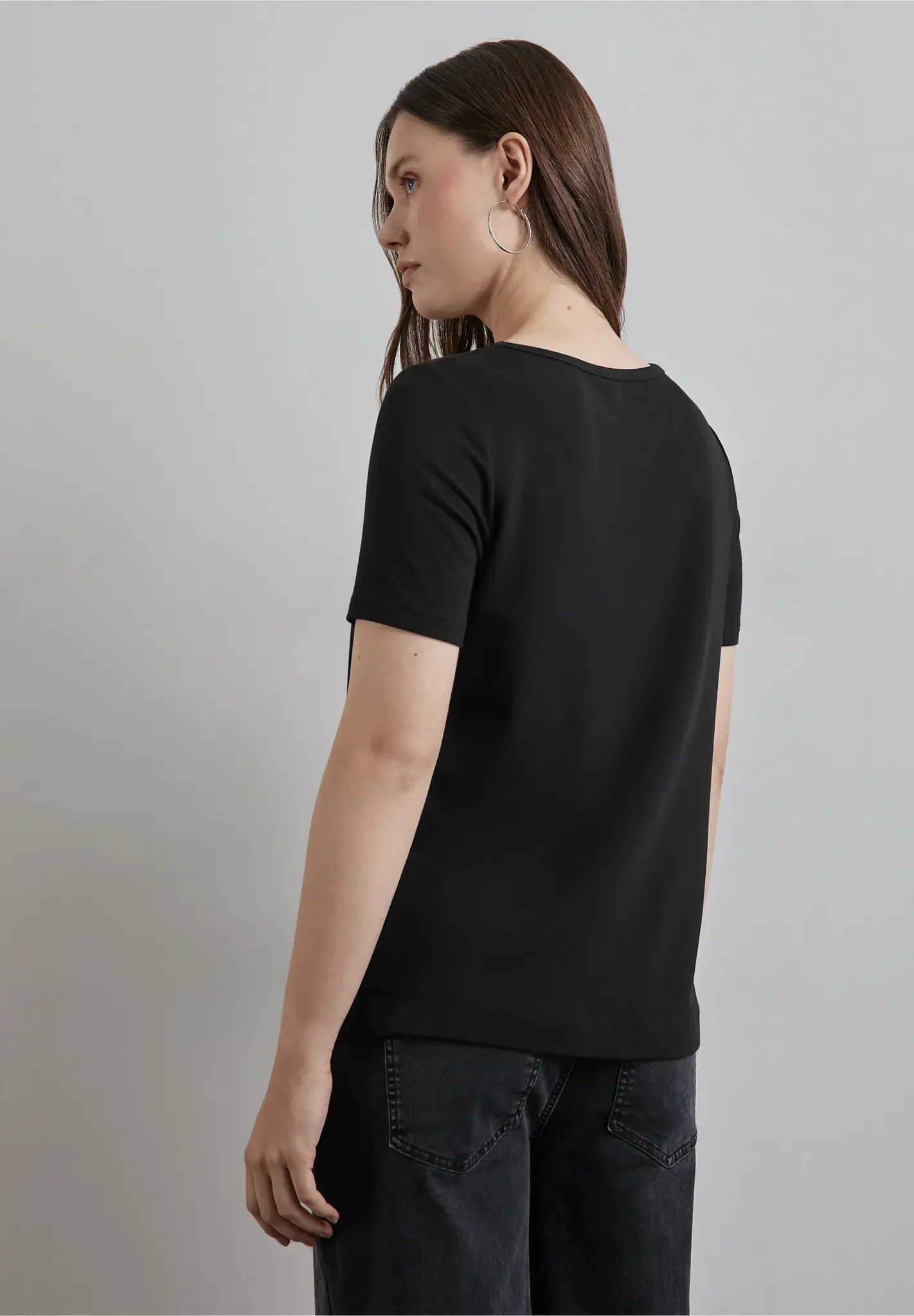 Street One T-Shirt with Artwork - Black