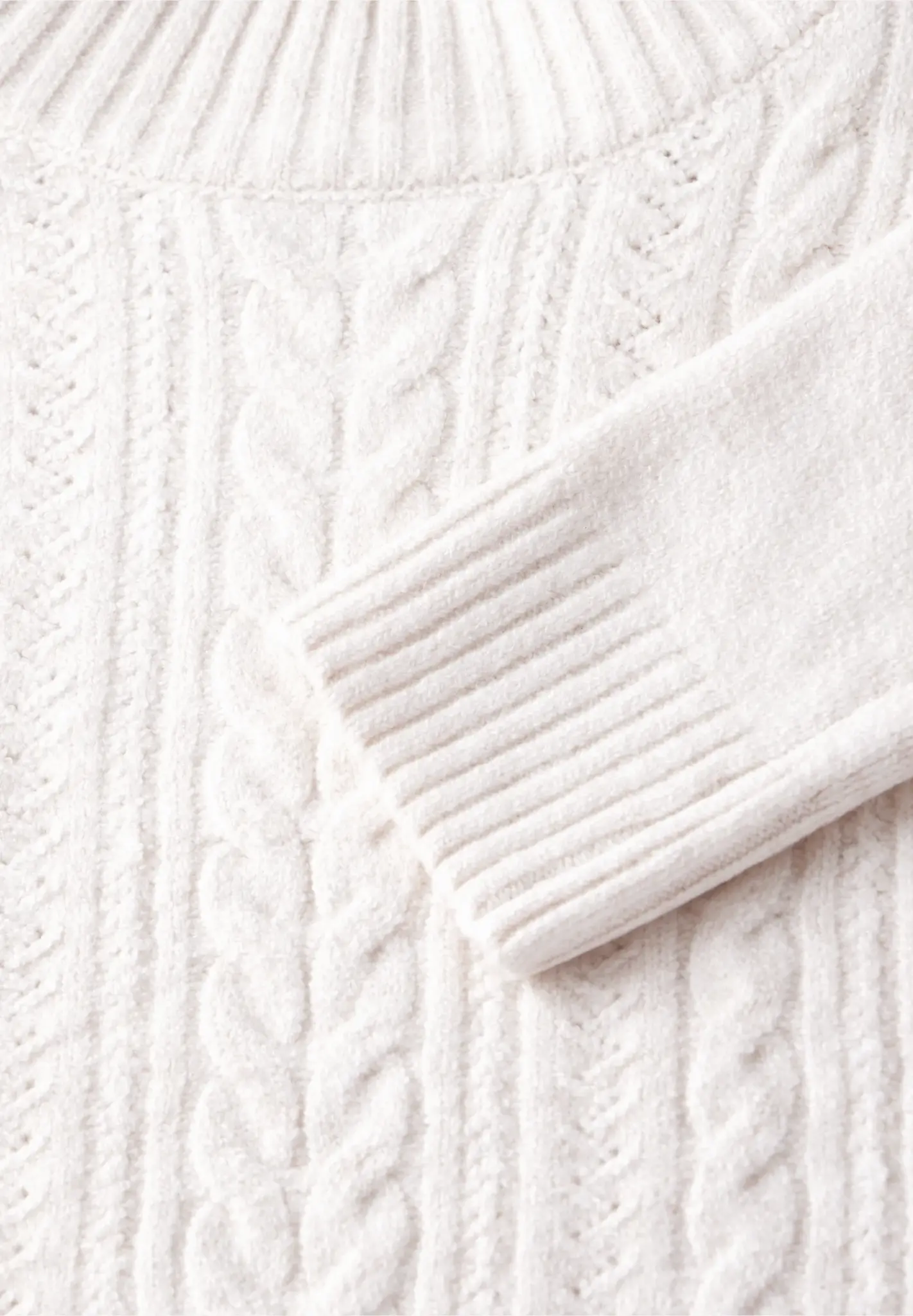 Street One Pullover mit Strickmuster - Cream White Melange