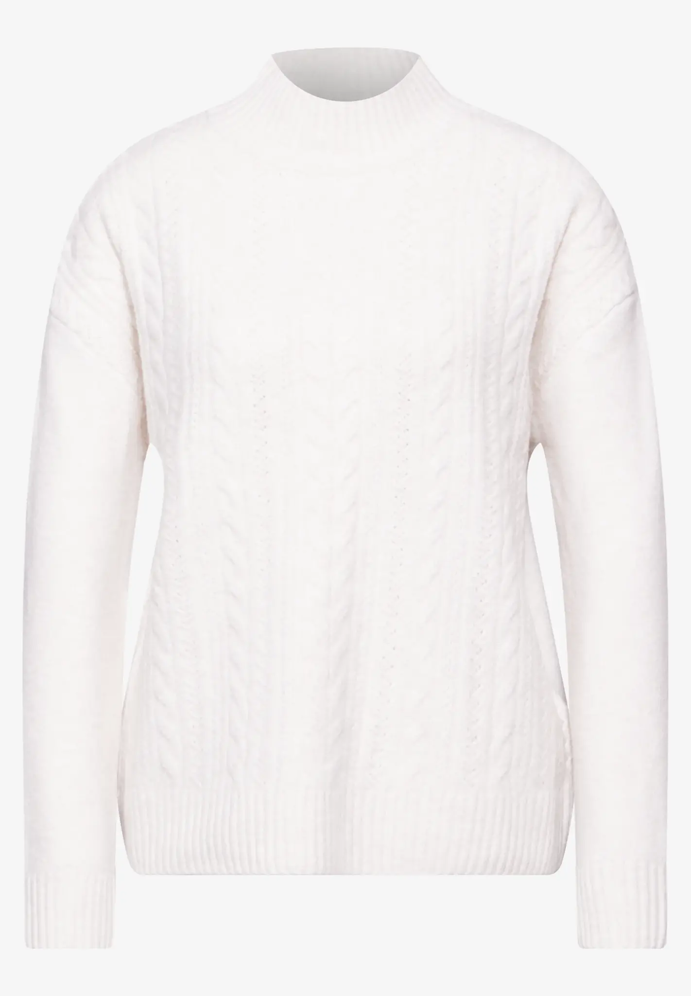 Street One Pullover mit Strickmuster - Cream White Melange