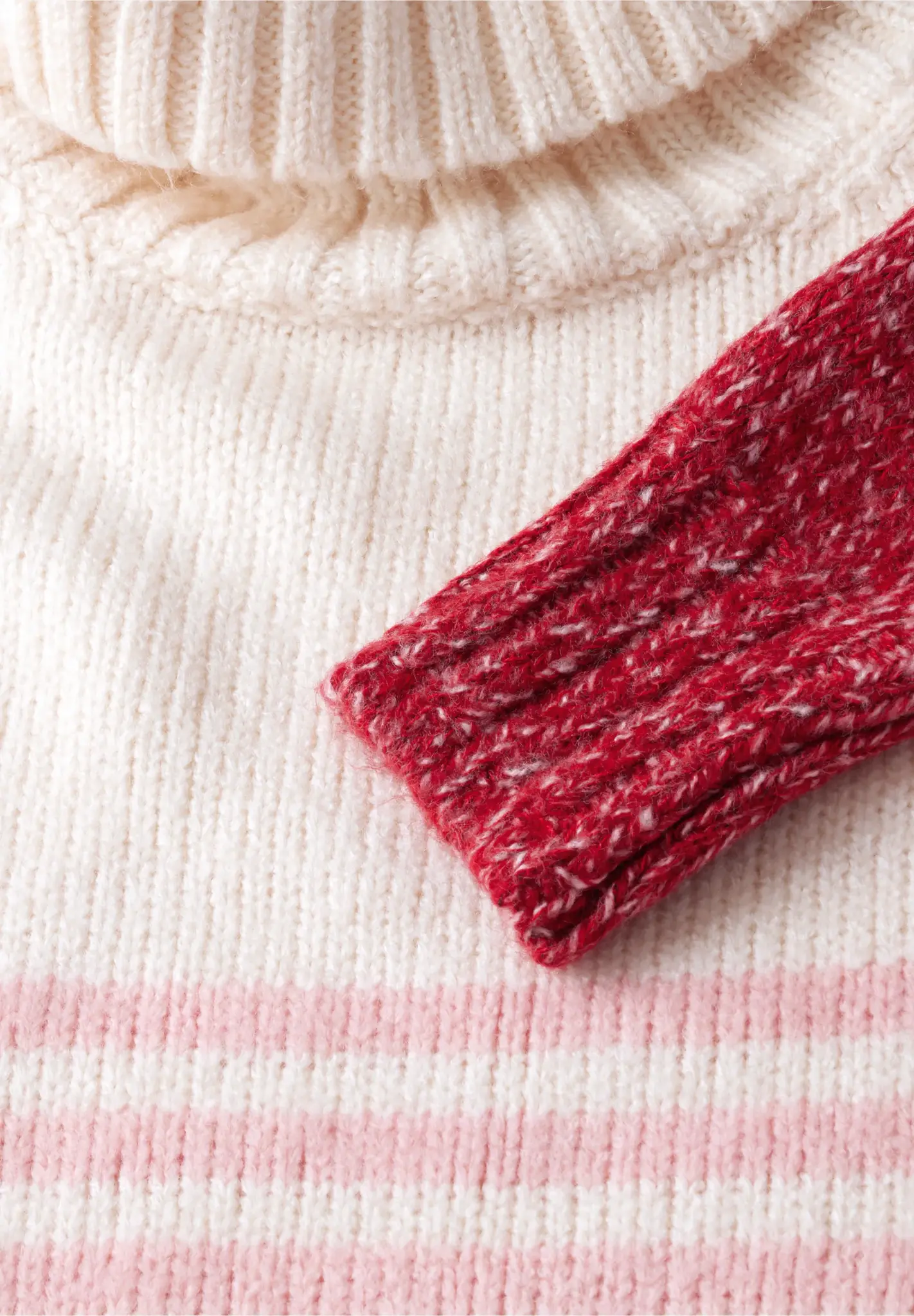 Street One Striped Knit Jumper - Petal Rose