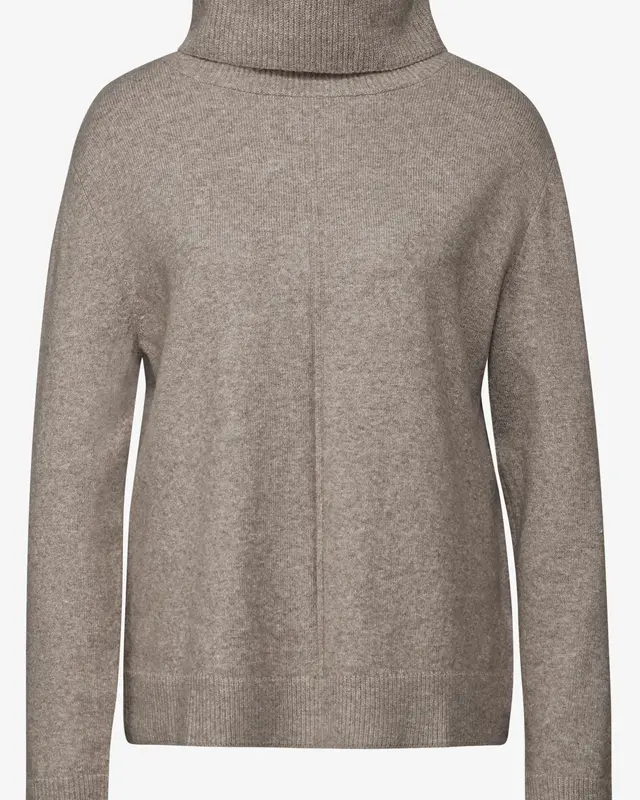 Street One Turtleneck Jumper - Mocca Beige Melange