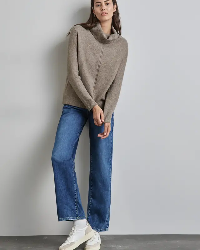 Street One Turtleneck Jumper - Mocca Beige Melange