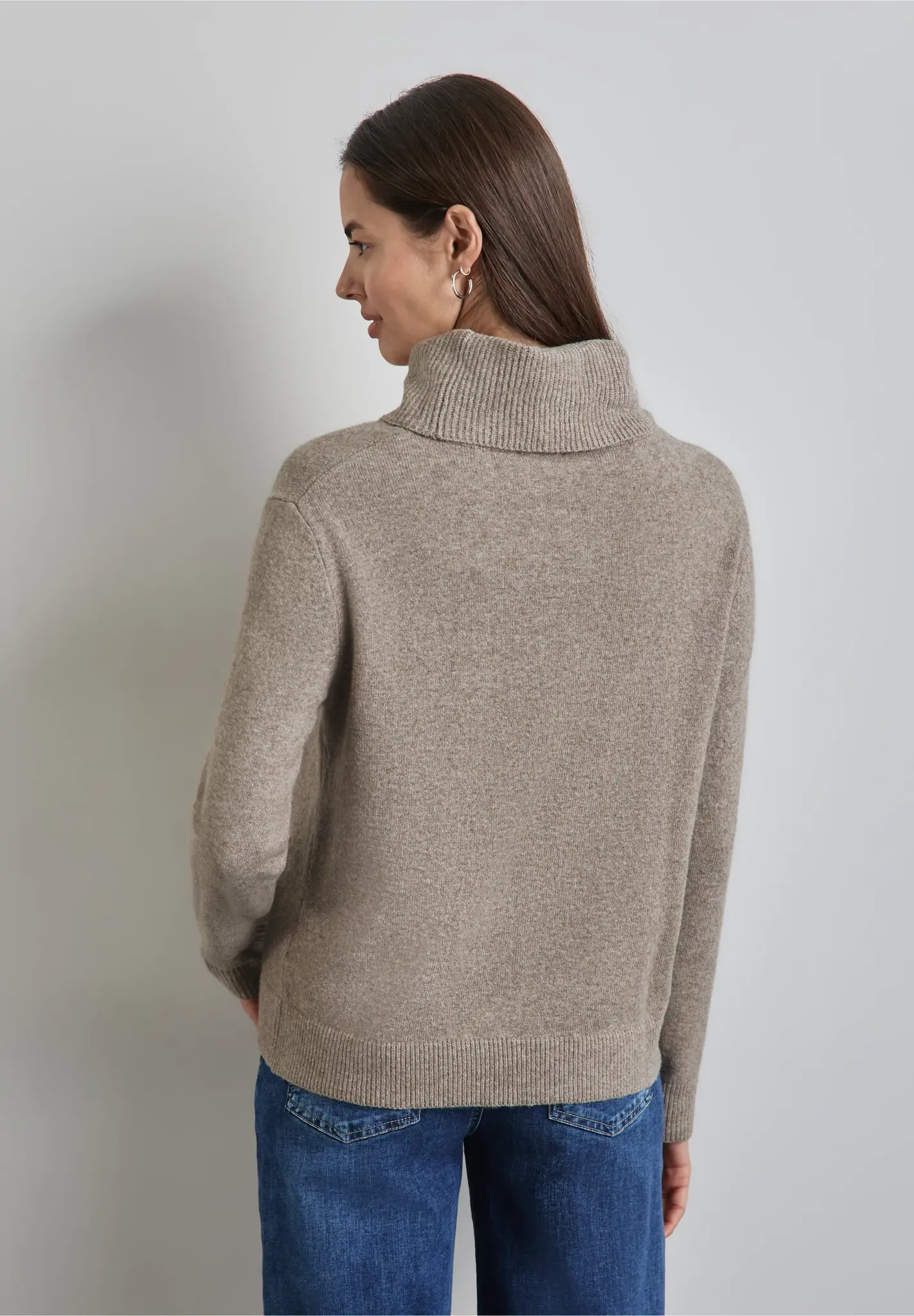 Street One Rollkragen Sweater - Mocca Beige Melange