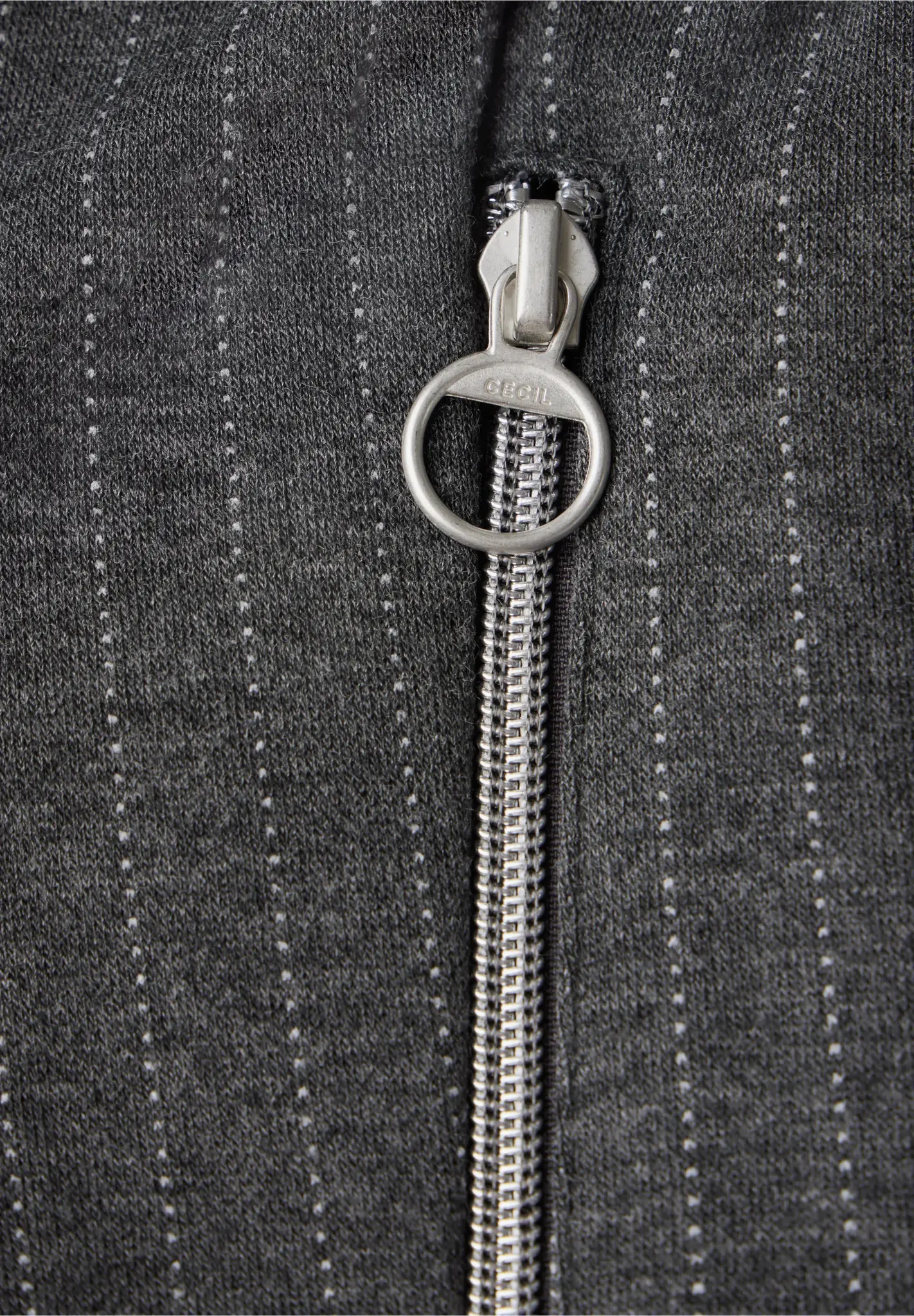 Cecil Hose im Nadelstreifen-Look Tracey - Dark Grey Melange