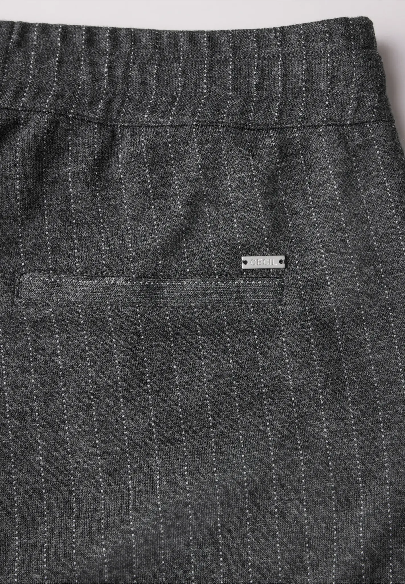 Cecil Hose im Nadelstreifen-Look Tracey - Dark Grey Melange