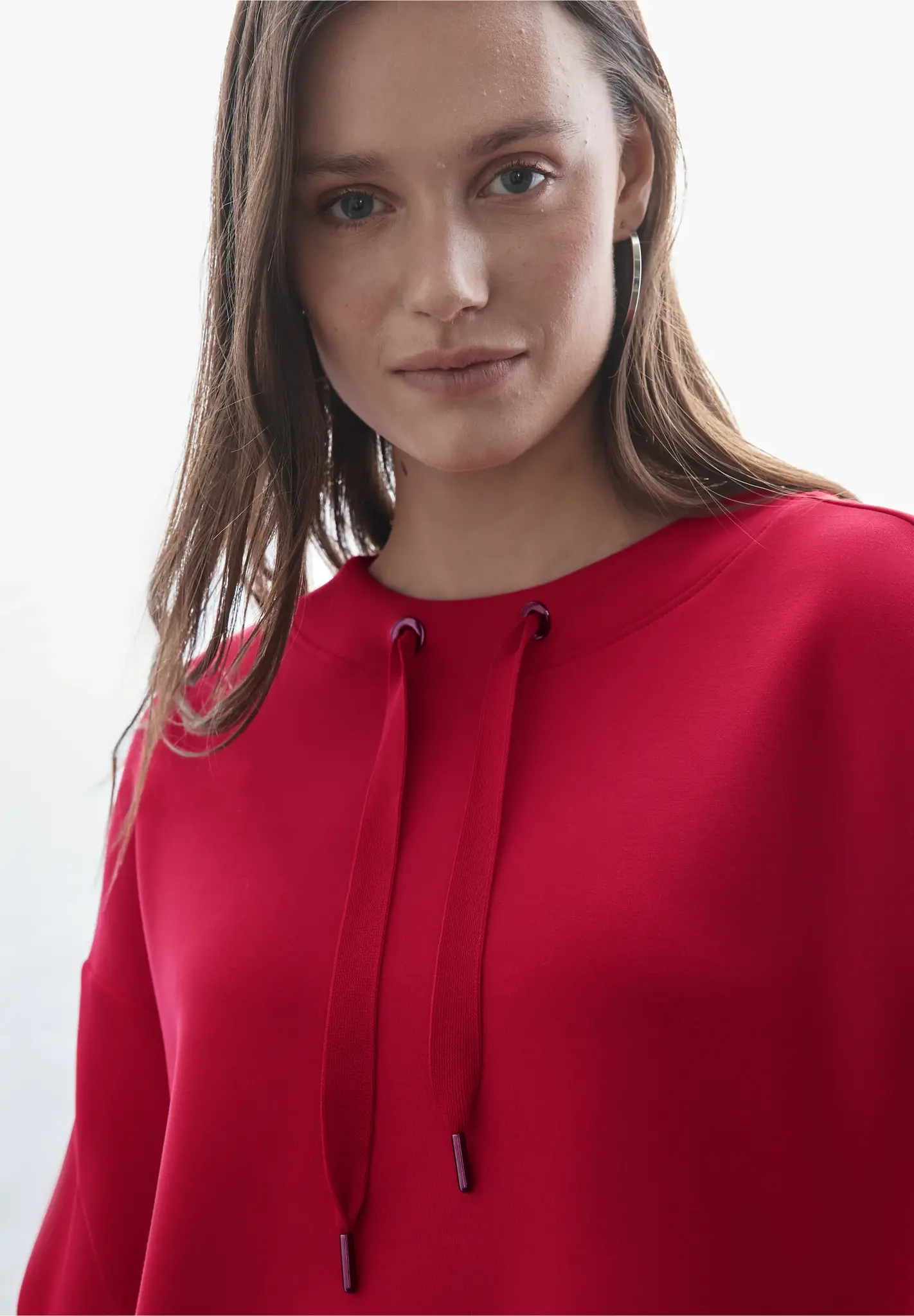 Street One Silk-Look Shirt - Autumn Red