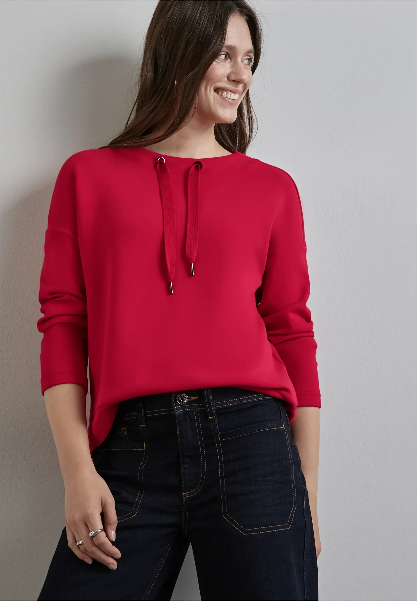 Street One Zijden Look Shirt - Autumn Red