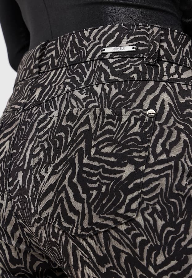 Angels Jeanswear Cici Zebra Print Black Cotton Blues