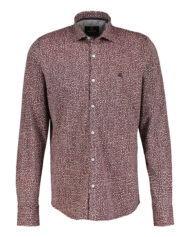 Lerros Allover Print Shirt - Spicy Orange