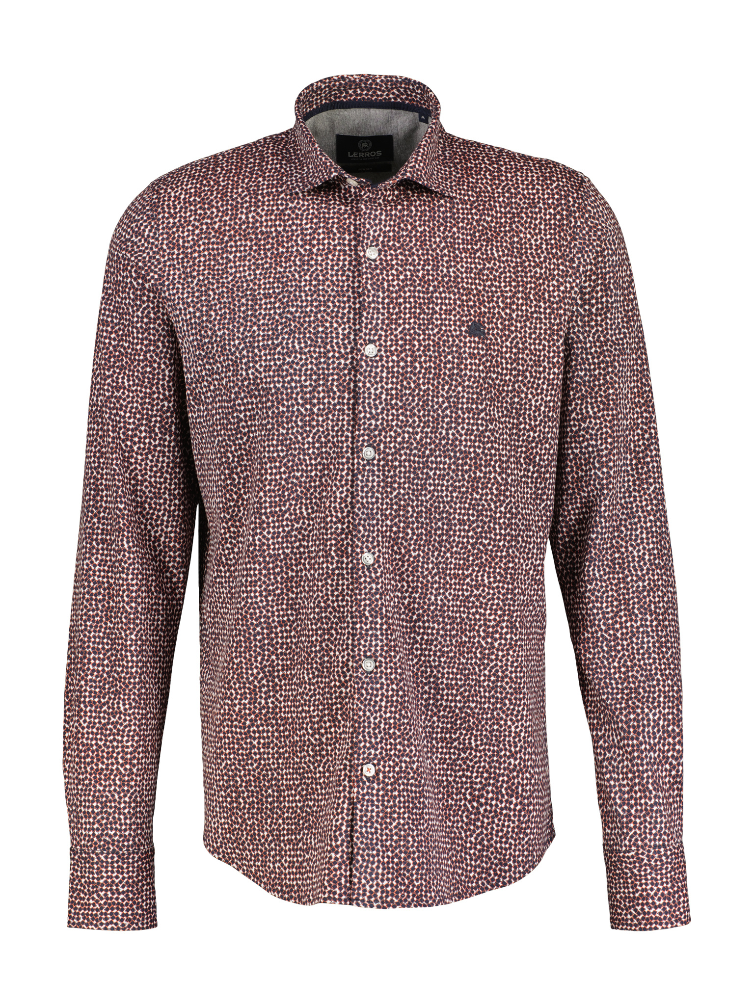 Lerros Allover Print Shirt - Spicy Orange