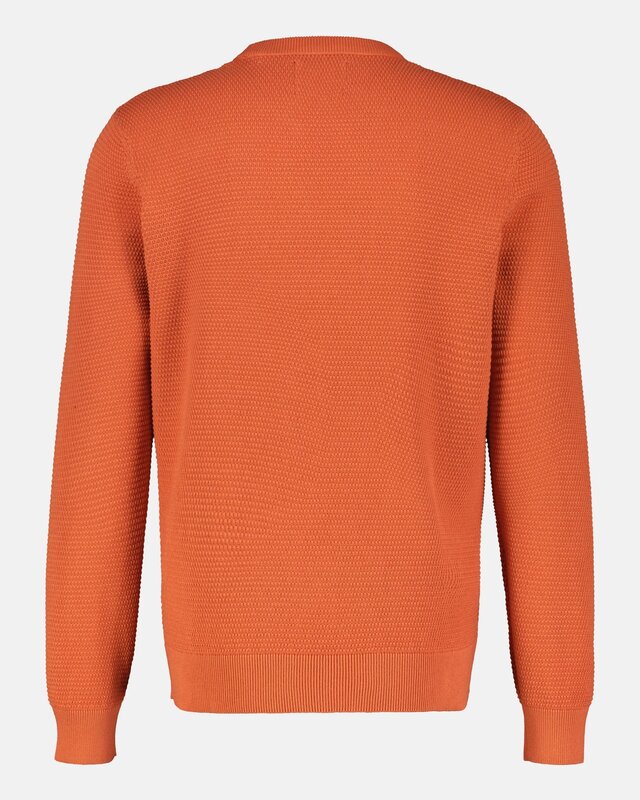 Lerros Trui met Ronde Hals - Spicy Orange