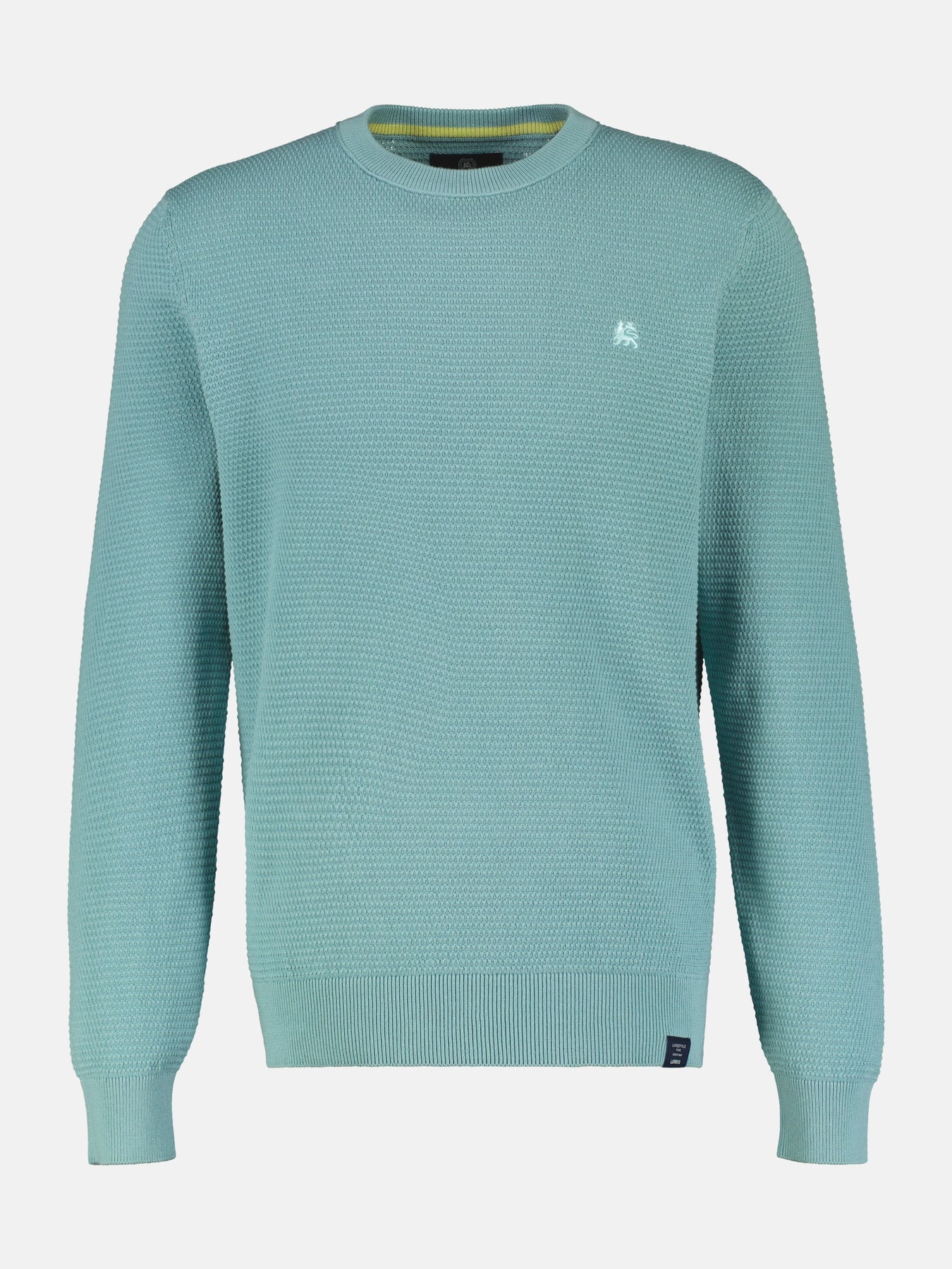 Lerros Trui met Ronde Hals - Mineral Blue