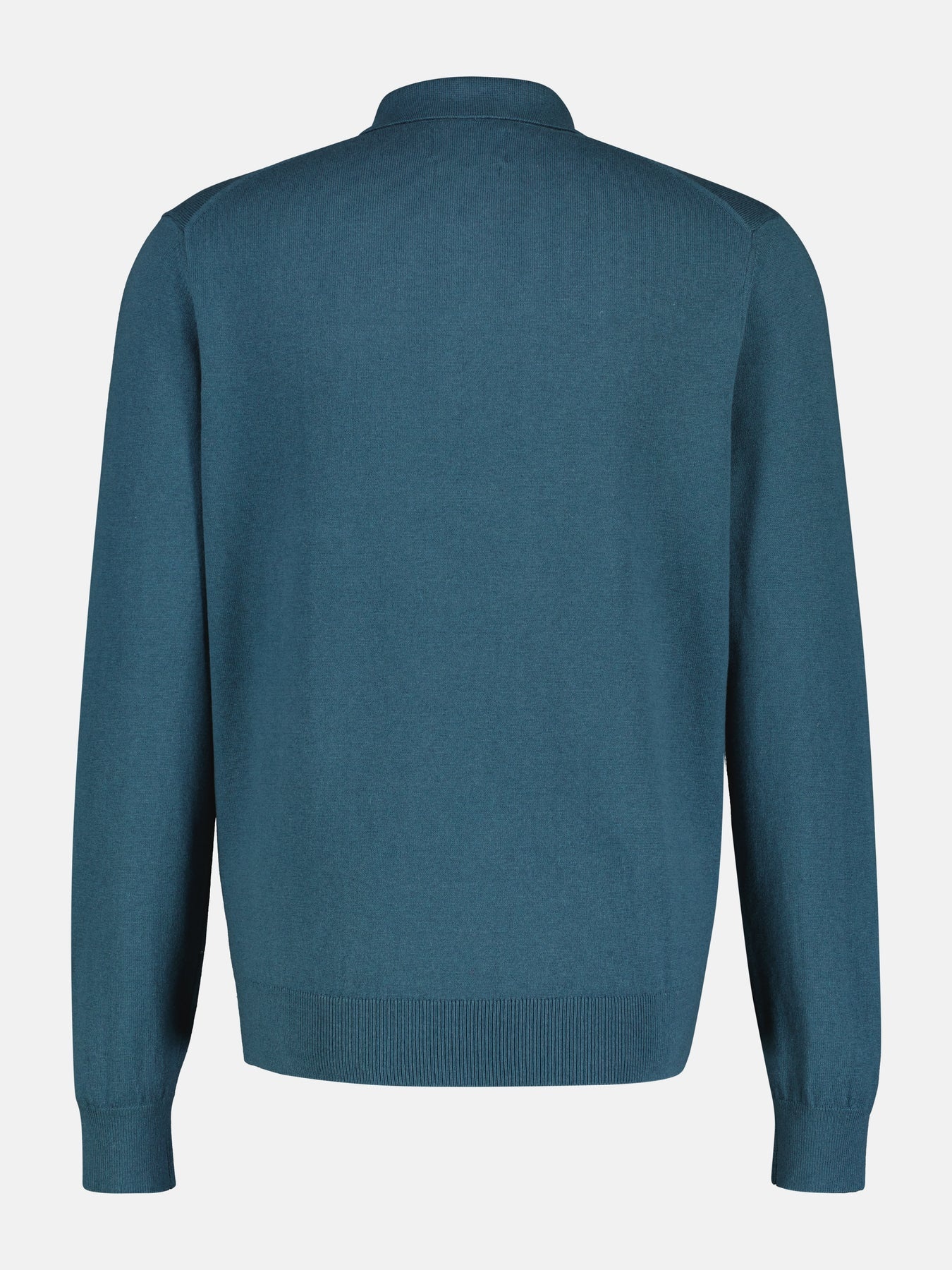 Lerros Longsleeve Knit Polo with Wool - Rich Blue