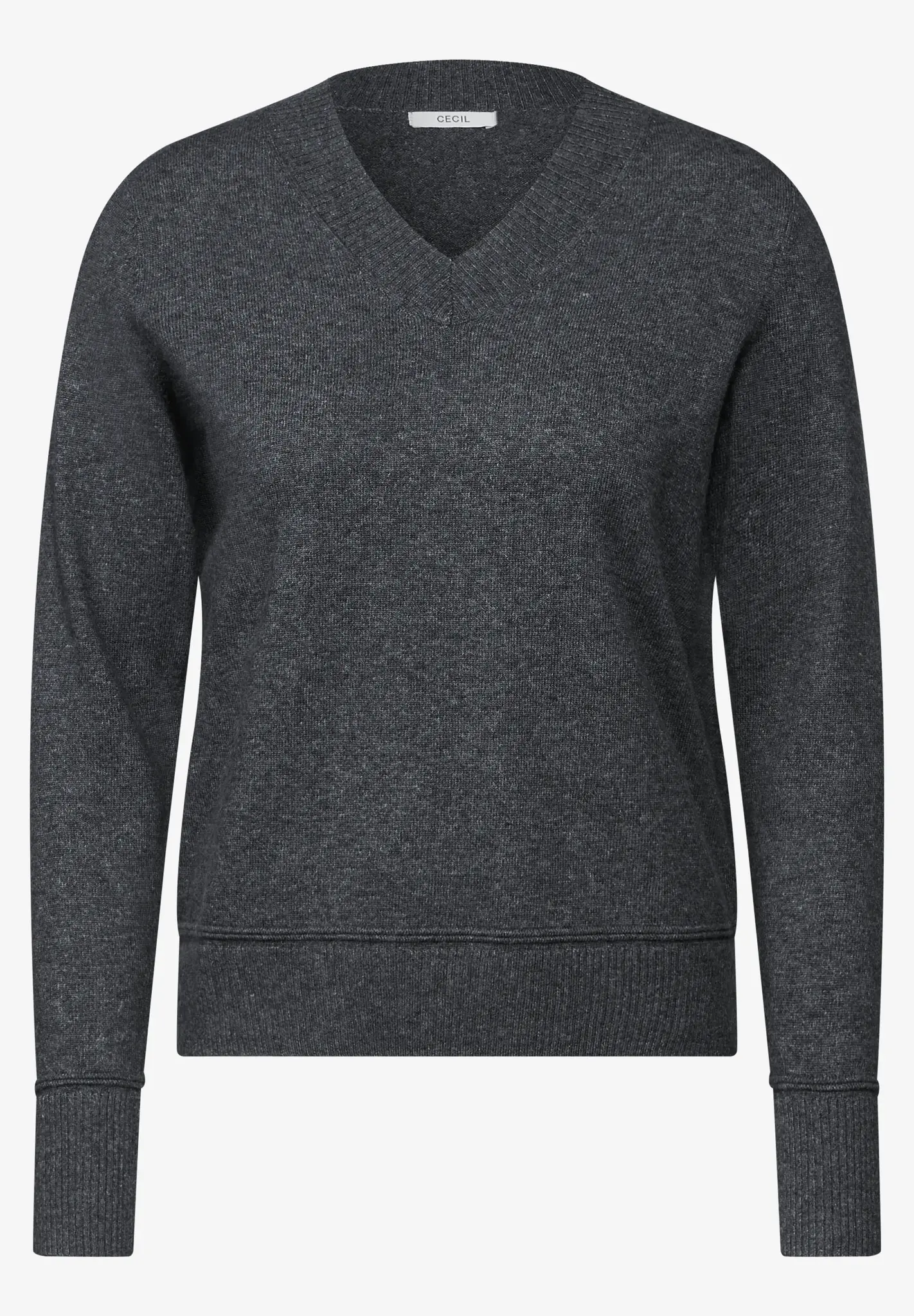 Cecil Short Jumper - Charcoal Grey Melange