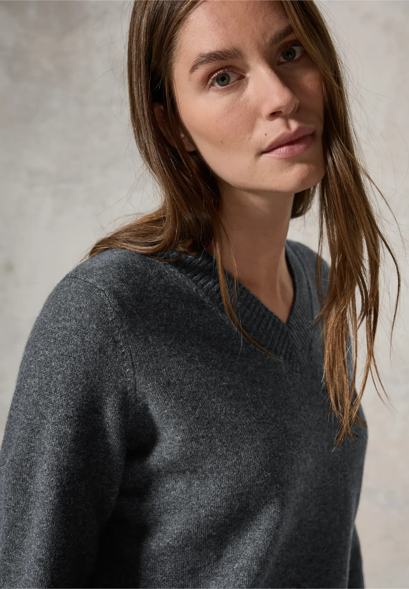 Cecil Short Jumper - Charcoal Grey Melange