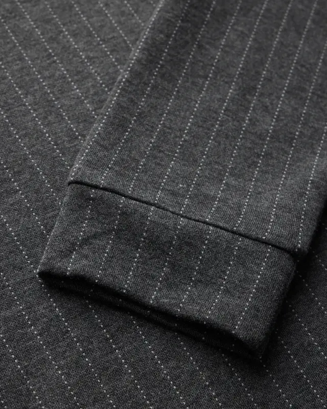 Cecil Shirt in Pinstripe Look - Dark Grey Melange