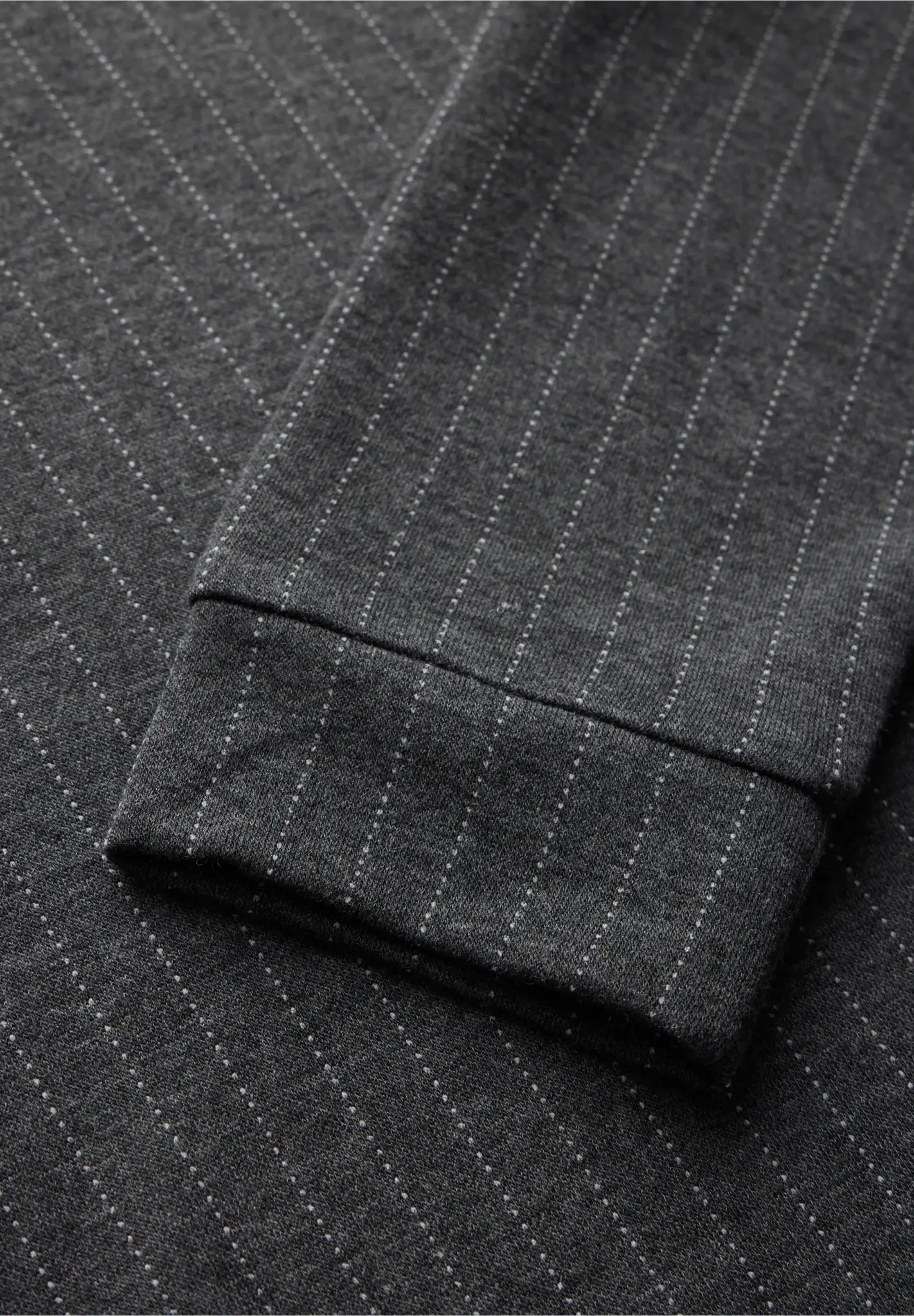 Cecil Shirt in Krijtstreep Look - Dark Grey Melange