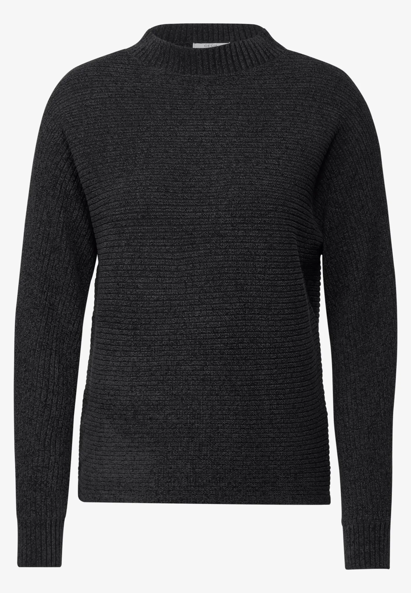 Cecil Chenille Dolman Pullover - Deep Charcoal Grey